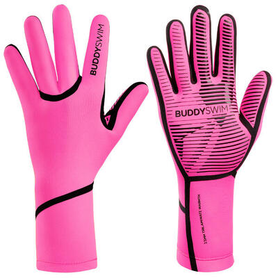 Guanti in neoprene da 25 mm Nuoto in acque libere Buddyswim Nero