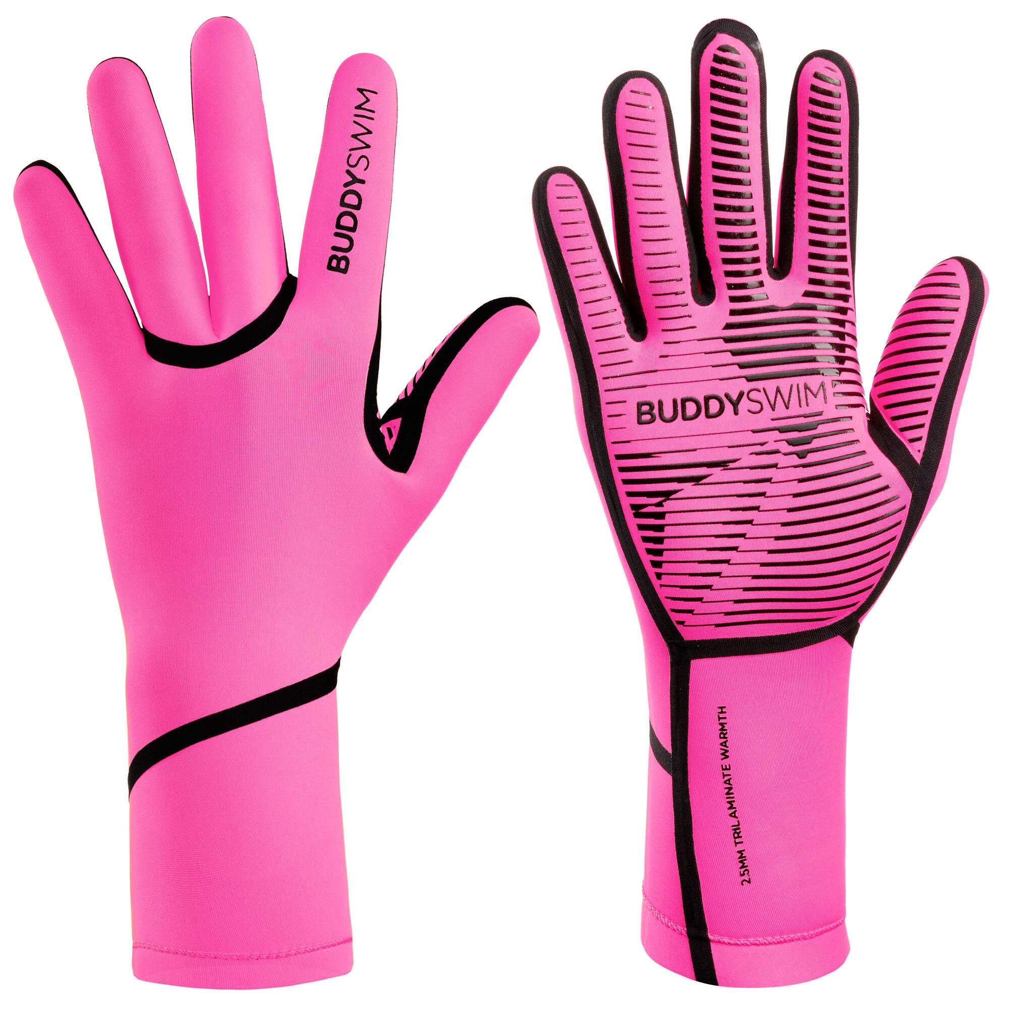 Buddyswim - Gants En Néoprène 2,5 Mm Pour La Natation En Eau Libre, Rose. - Gants Néoprène - Rose - 48 Xl - Decathlon