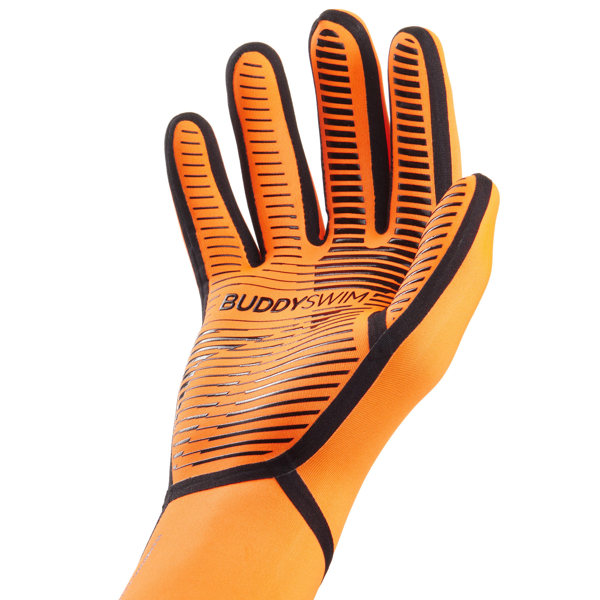 Guanti in neoprene da 2,5 mm Nuoto in acque libere Buddyswim Arancione 3/4