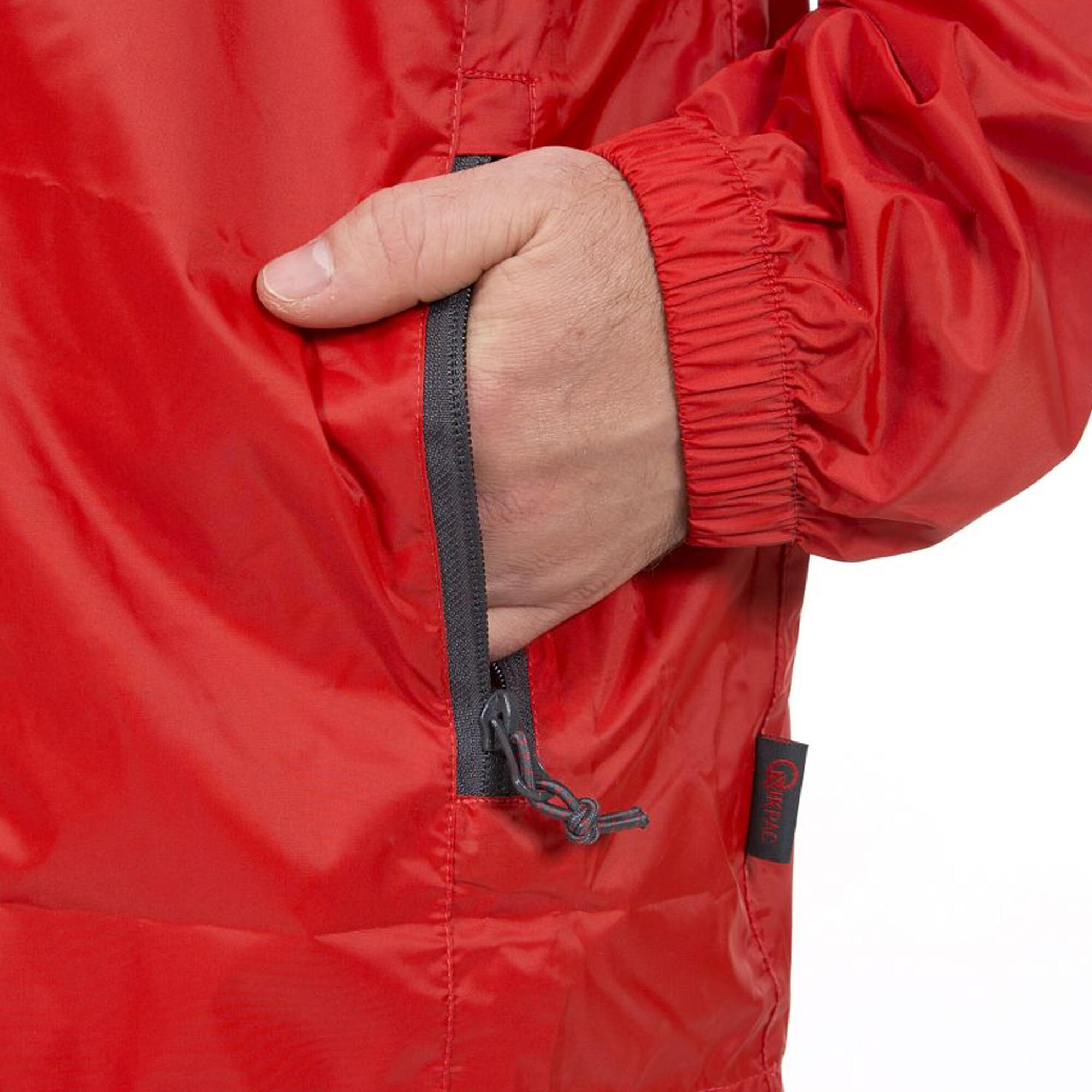 Chaqueta Impermeable Qikpac para Adultos Unisex Rojo 3/5