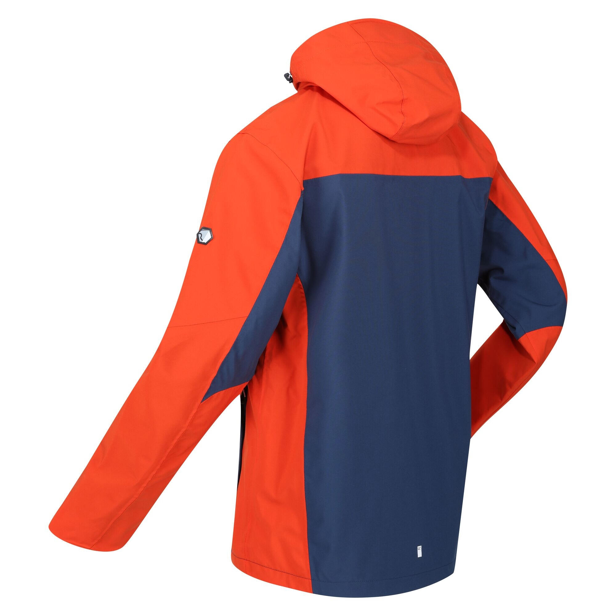 Mens Birchdale Waterproof Hooded Jacket (Admiral Blue/Rusty Orange) 4/5