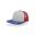 Casquette trucker SNAP 90S Adulte (Blanc / Rouge / Bleu roi)