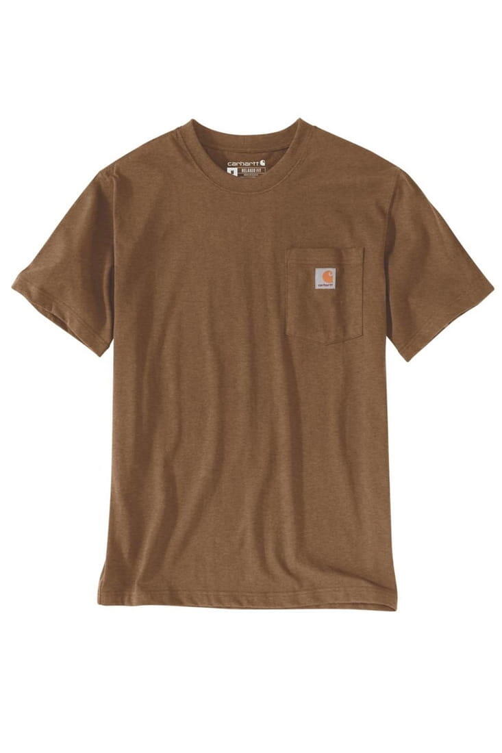 Koszulka sportowa męska T-shirt Carhartt Heavyweight Pocket K87 3/4