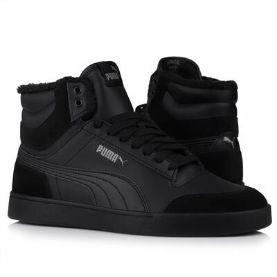 Heren shuffle high top trainers (zwart)