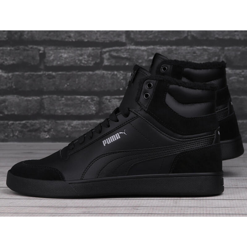 Ghete barbati Puma Shuffle Mid Fur, Negru