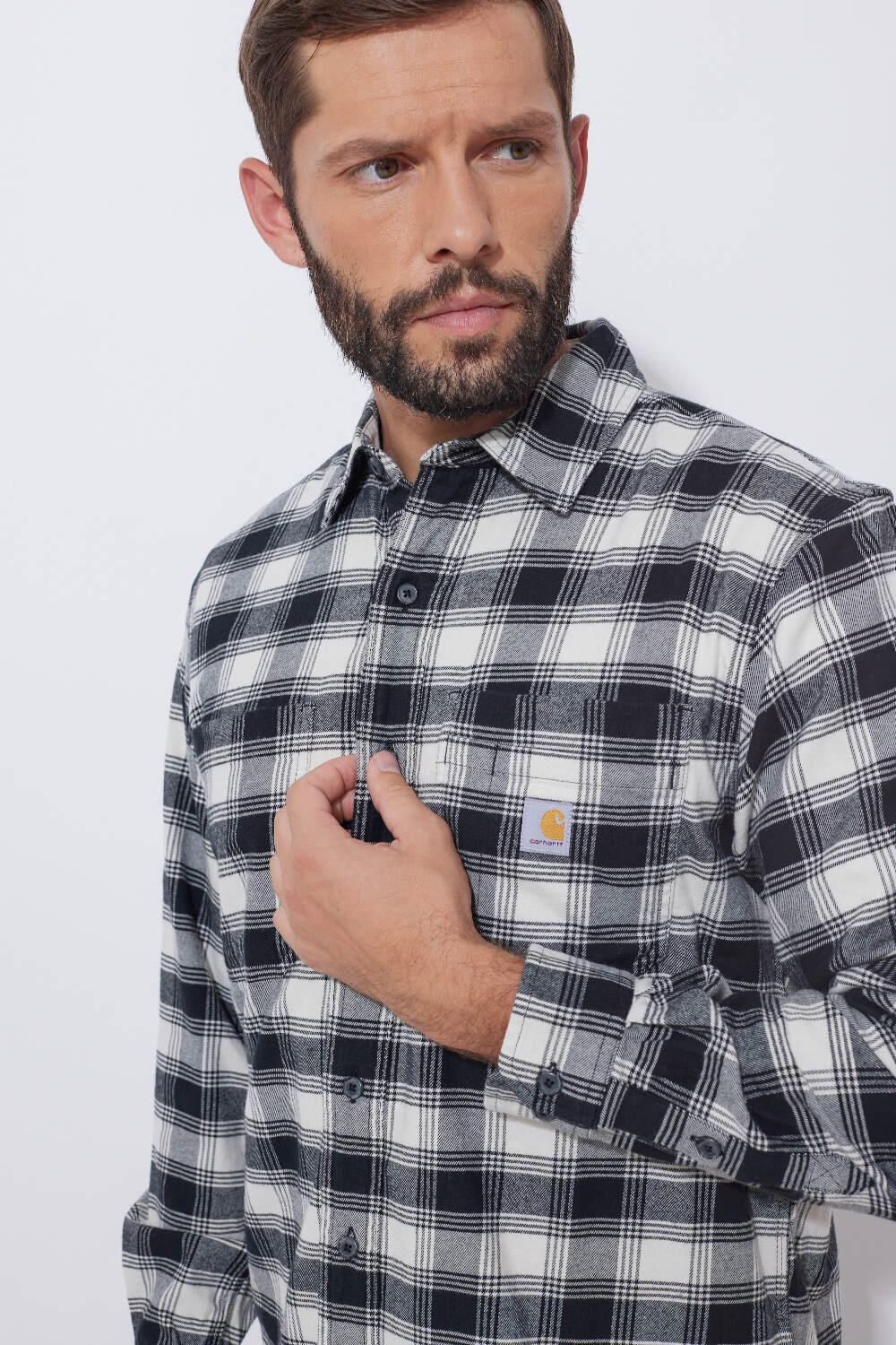 Koszula flanelowa w kratę Carhartt Rugged Flex Midweight 4/4