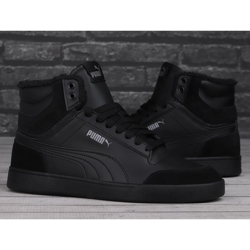 Ghete barbati Puma Shuffle Mid Fur, Negru
