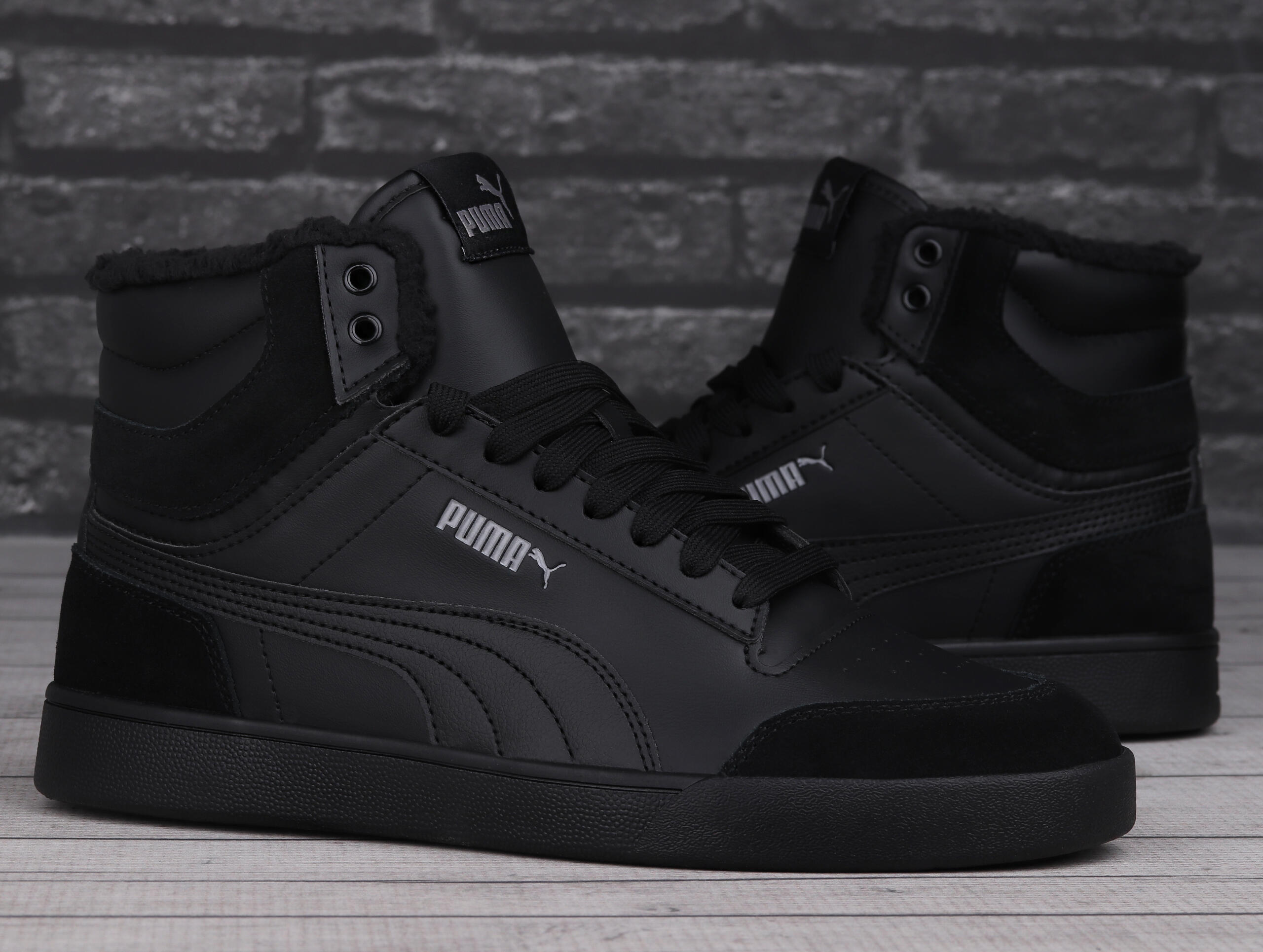 Stivali Puma Shuffle Mid Fur, Nero, Uomini 2/7