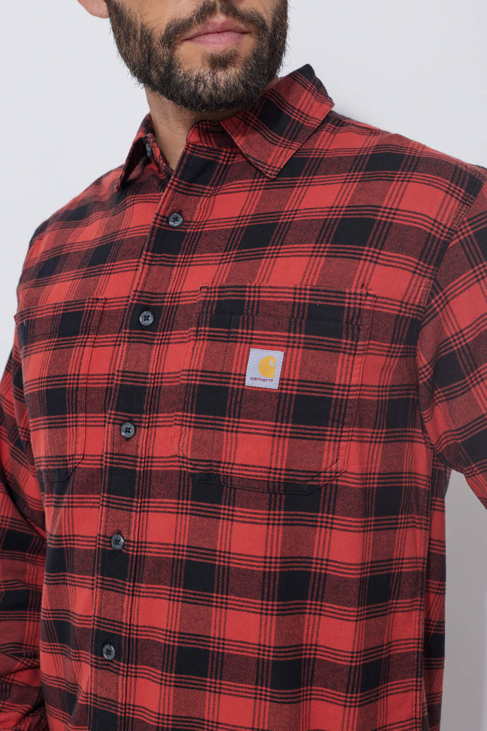 Koszula flanelowa w kratę Carhartt Rugged Flex Midweight 3/4