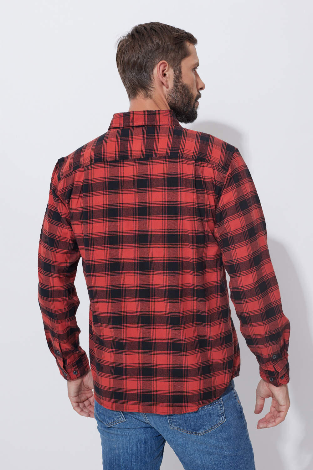 Koszula flanelowa w kratę Carhartt Rugged Flex Midweight 4/4