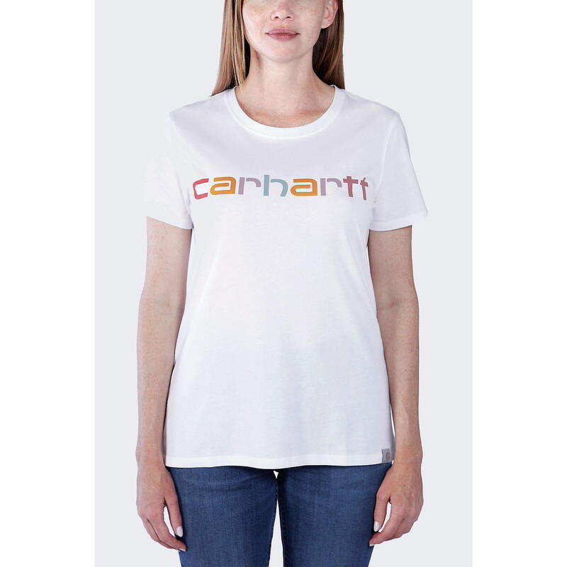 Koszulka bawełniana damska Carhartt Lightweight Multi Color Logo