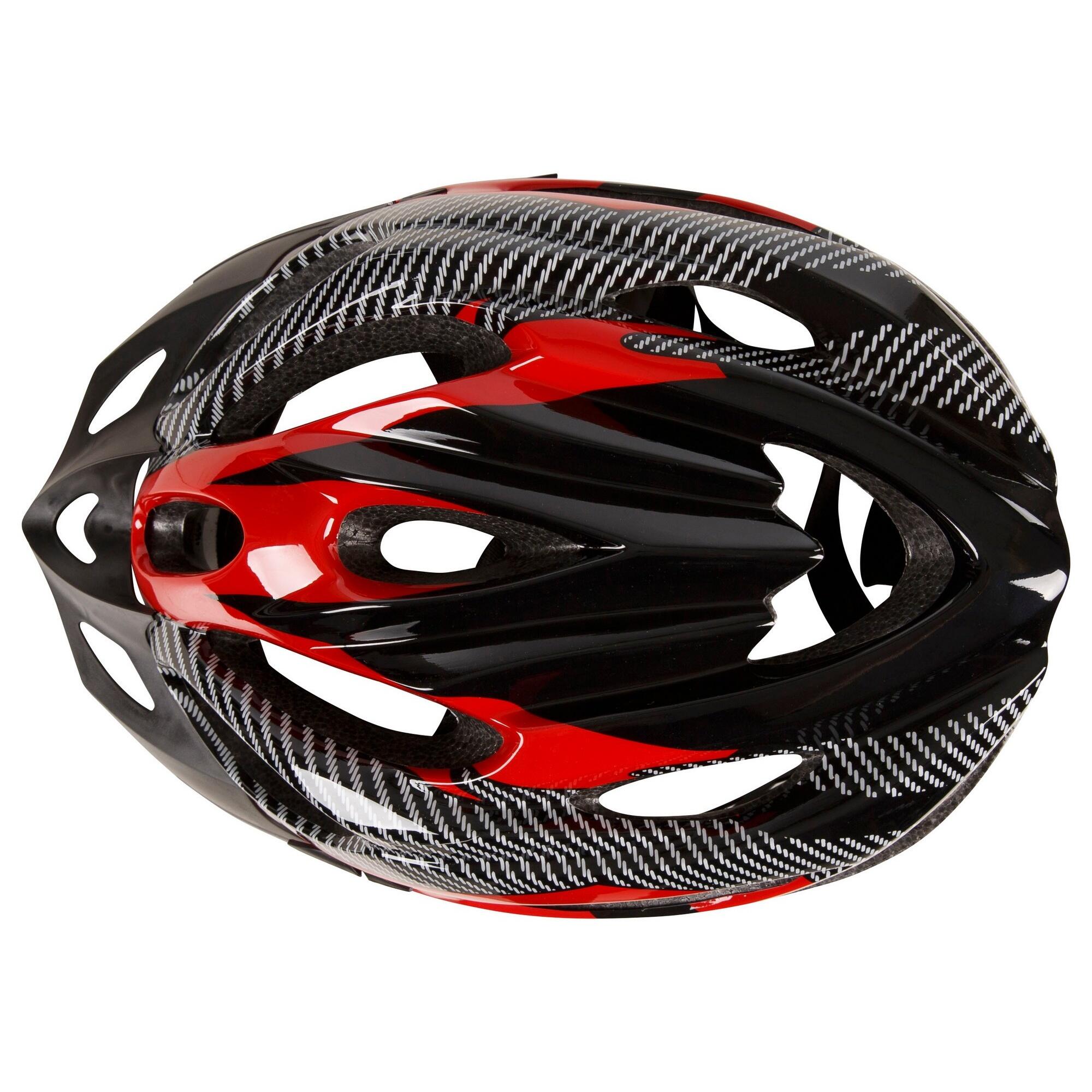 CRANKSTER Casco da ciclismo per adulti (rosso/nero)