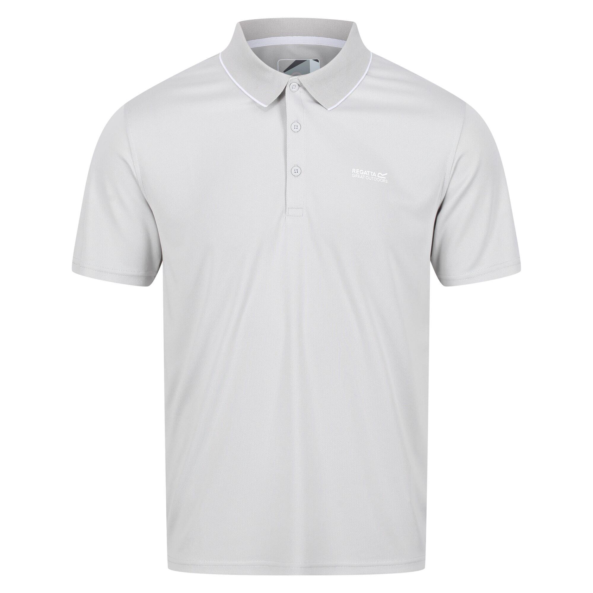 Mens Maverick V Active Polo Shirt (Silver Grey) 1/5