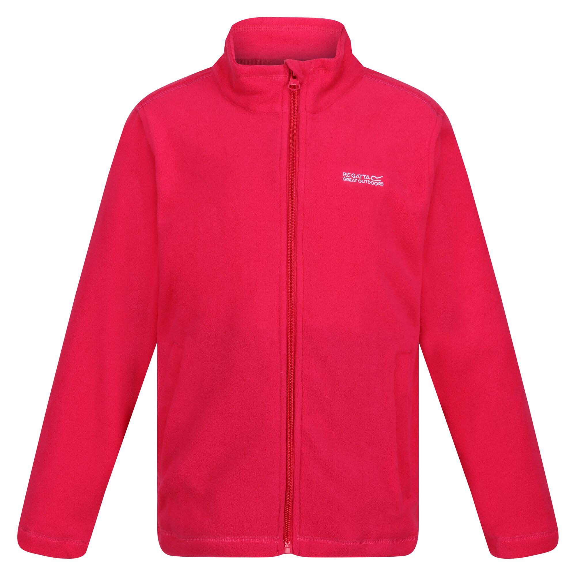 REGATTA Great Outdoors Childrens/Kids King II Lightweight Full Zip Fleece Jacket (Pink