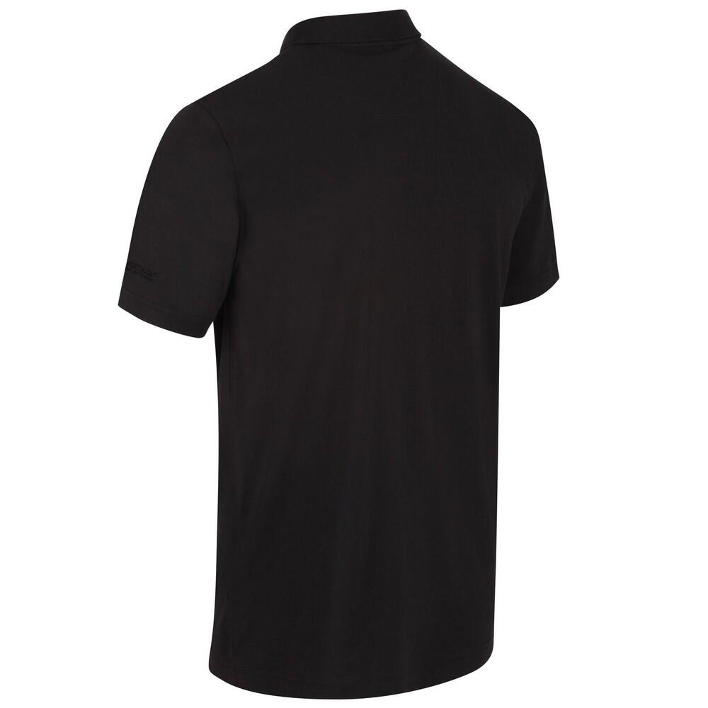 SINTON Men's short-sleeved polo shirt (Black)