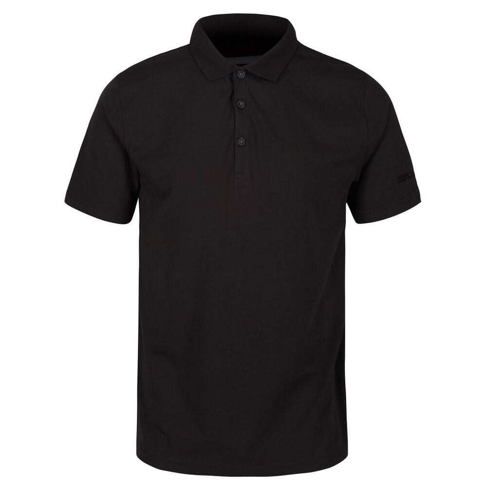 REGATTA Mens Sinton Lightweight Polo Shirt (Black)