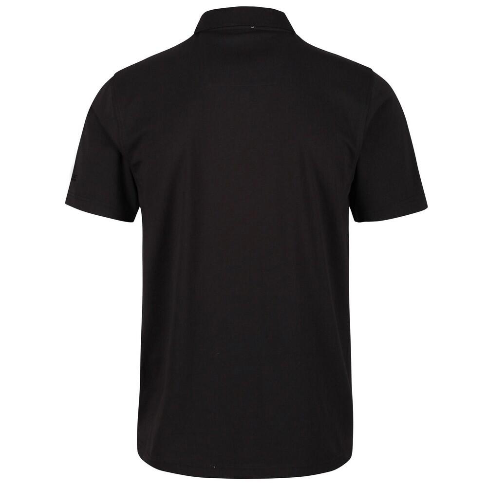 SINTON Men's short-sleeved polo shirt (Black)