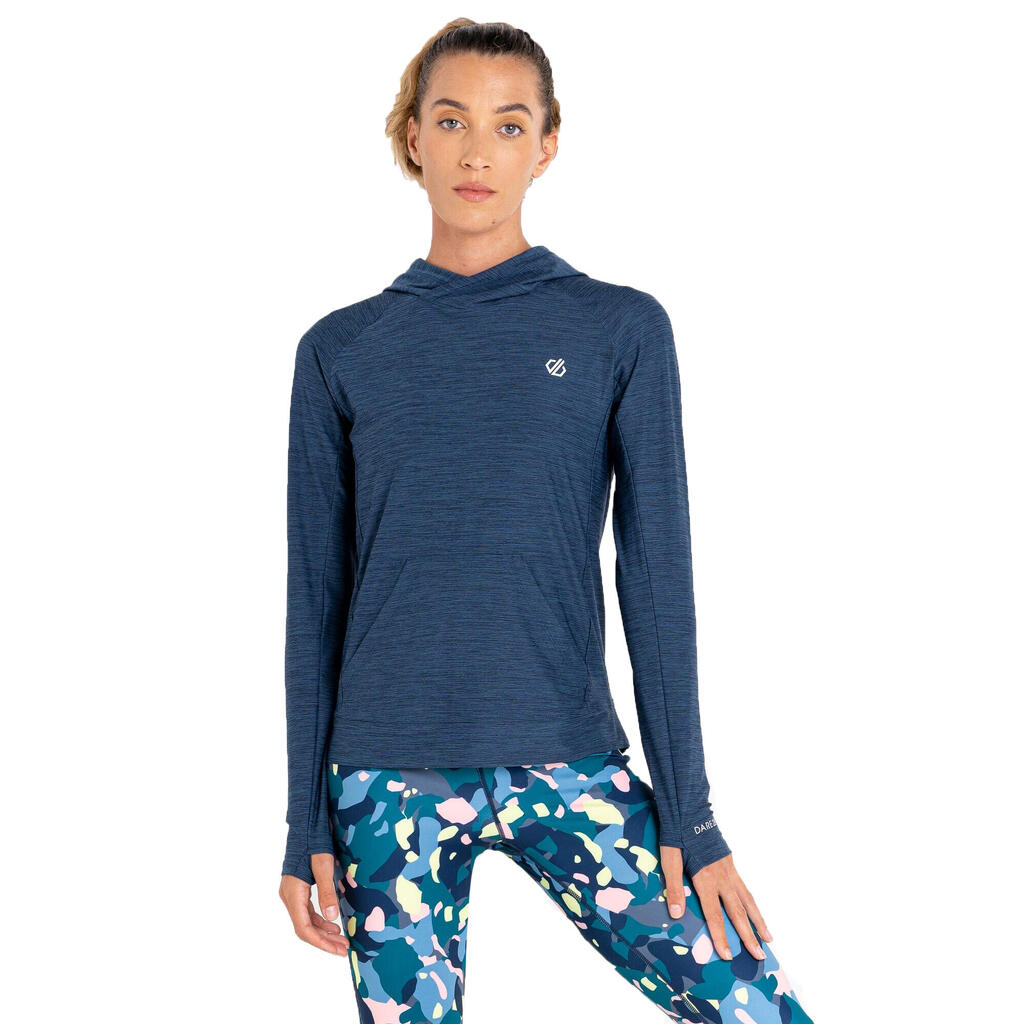 Womens/Ladies Laura Whitmore Sprint City Marl Lightweight Hoodie (Moonlight