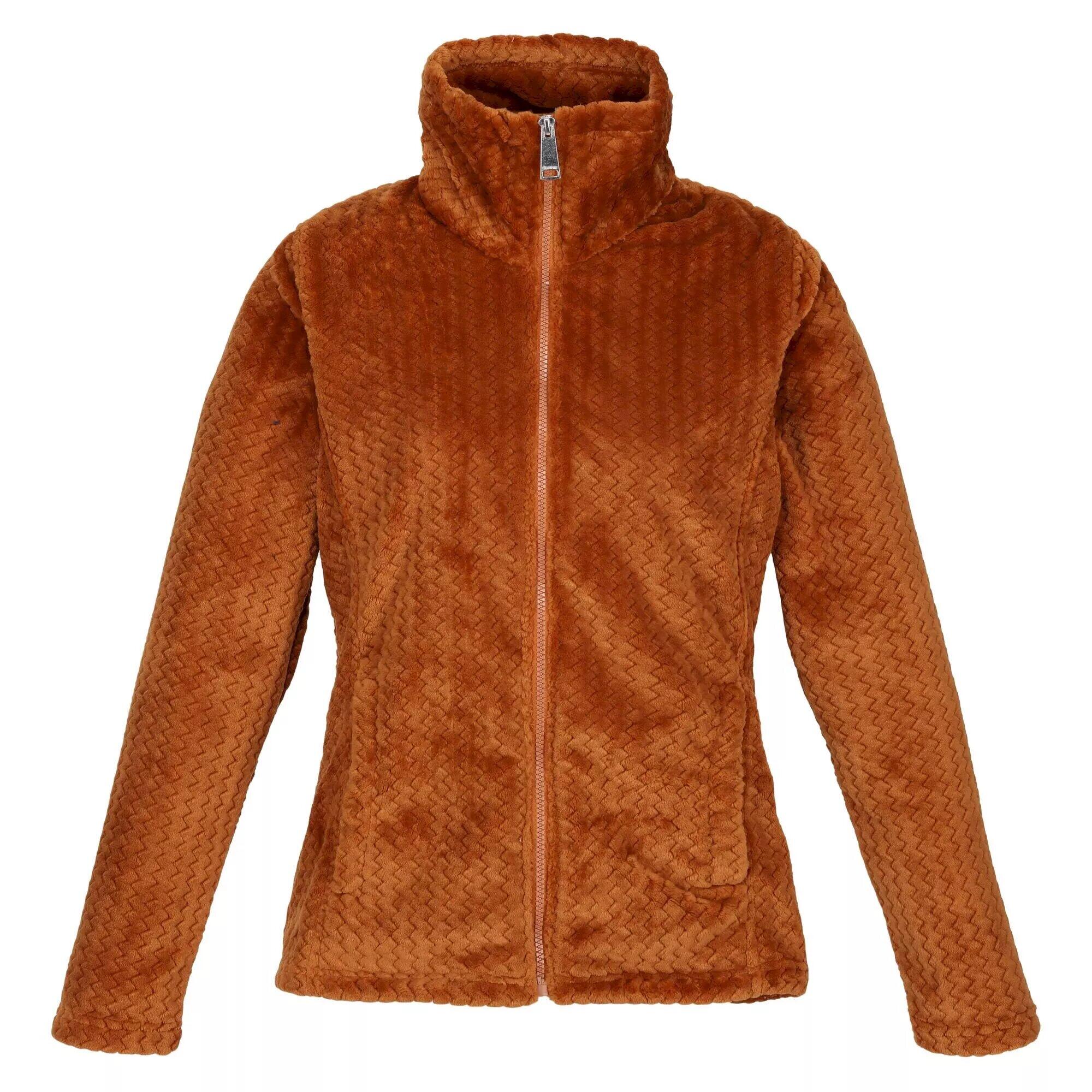 Womens/Ladies Heloise Marl Full Zip Fleece Jacket (Copper Almond Ripple) 1/4