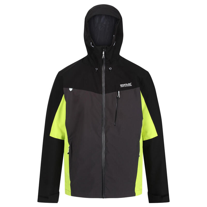 Jacke Birchdale mit Kapuze, wasserfest Herren Asche/Schwarz