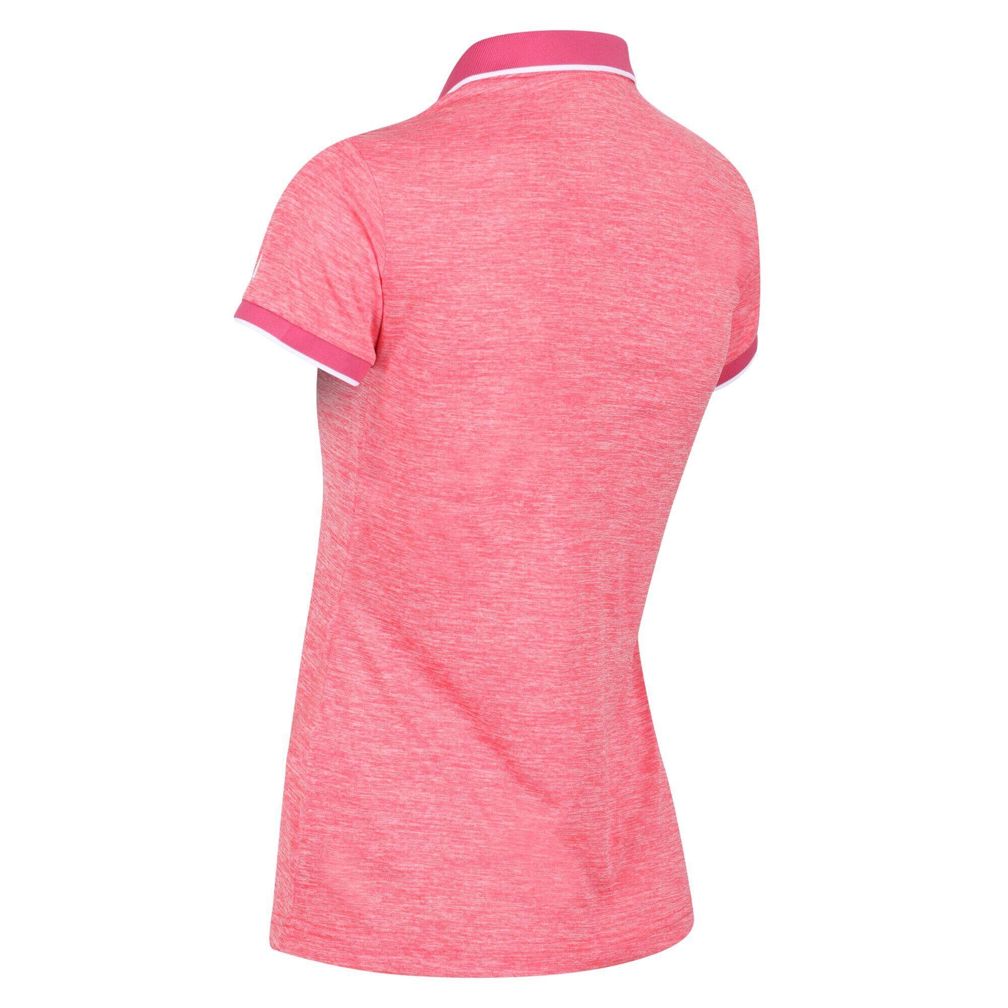 Womens/Ladies Remex II Polo Neck TShirt (Tropical Pink) 4/5