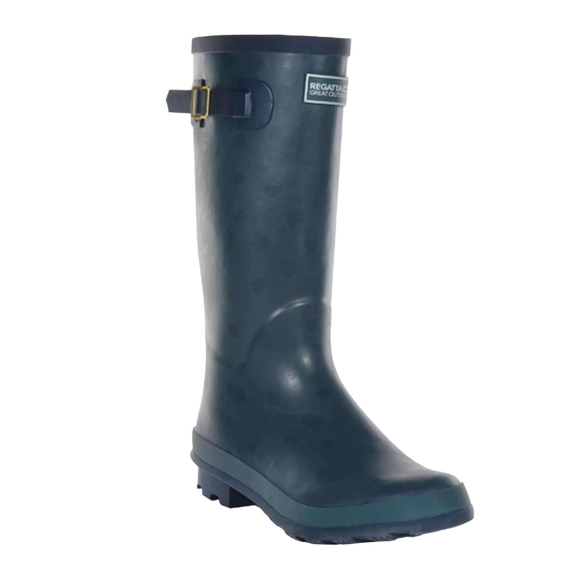 Womens/Ladies Ly Fairweather II Tall Durable Wellington Boots (Dragonfly Dot) 1/5