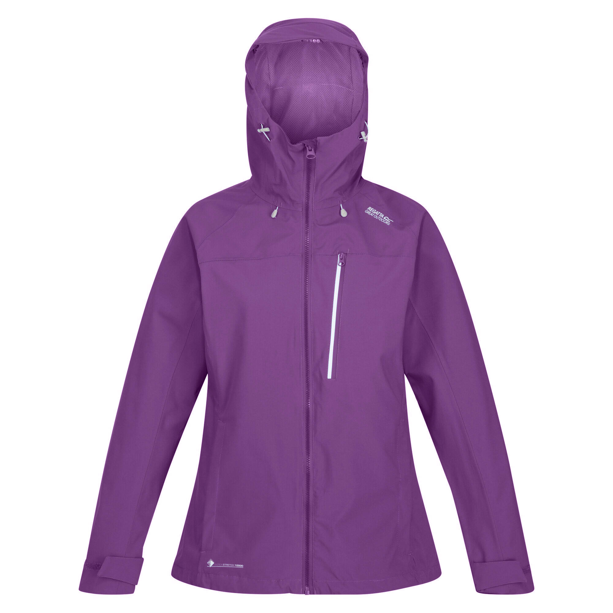 REGATTA Womens/Ladies Britedale Waterproof Jacket (Plum Jam)