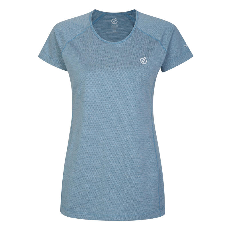 Dames Corral Marl Lichtgewicht Tshirt (Niagra Blauw)