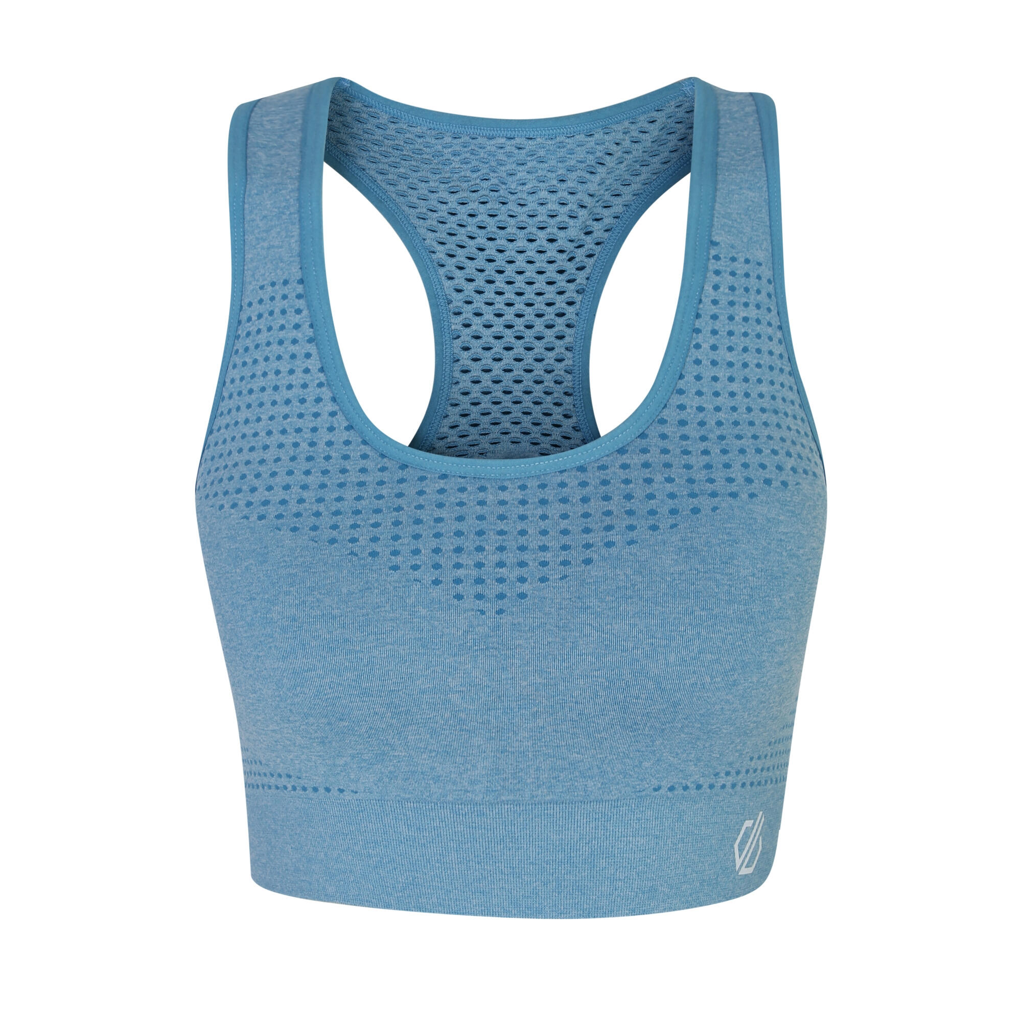 Women's DON'T SWEAT IT sports bra (Light blue)