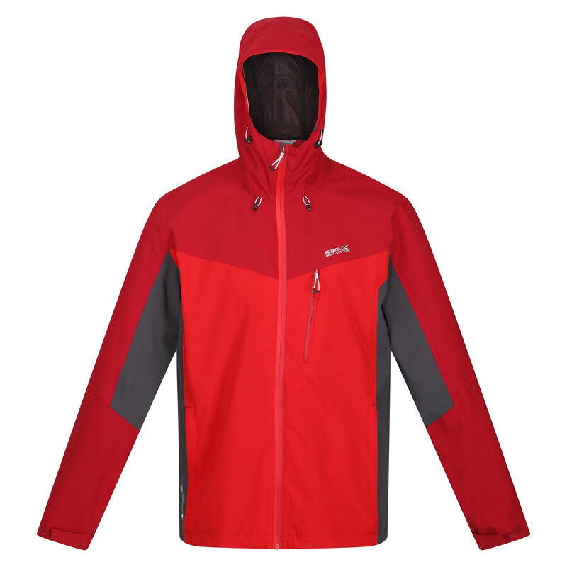 Heren Birchdale Waterdicht Hooded Jacket (Chinees Rood/Donkerrood)