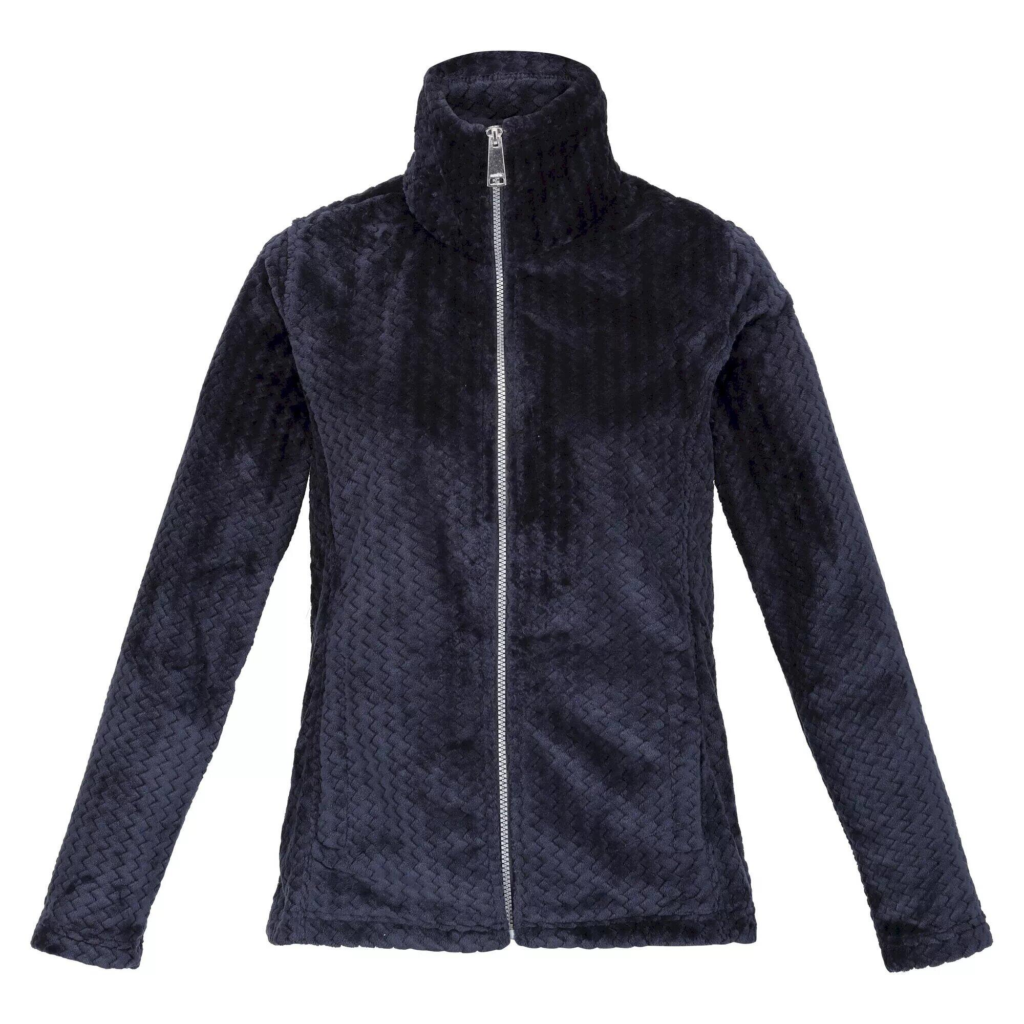 HELOISE Women's fleece jacket (Navy blue Undulation)