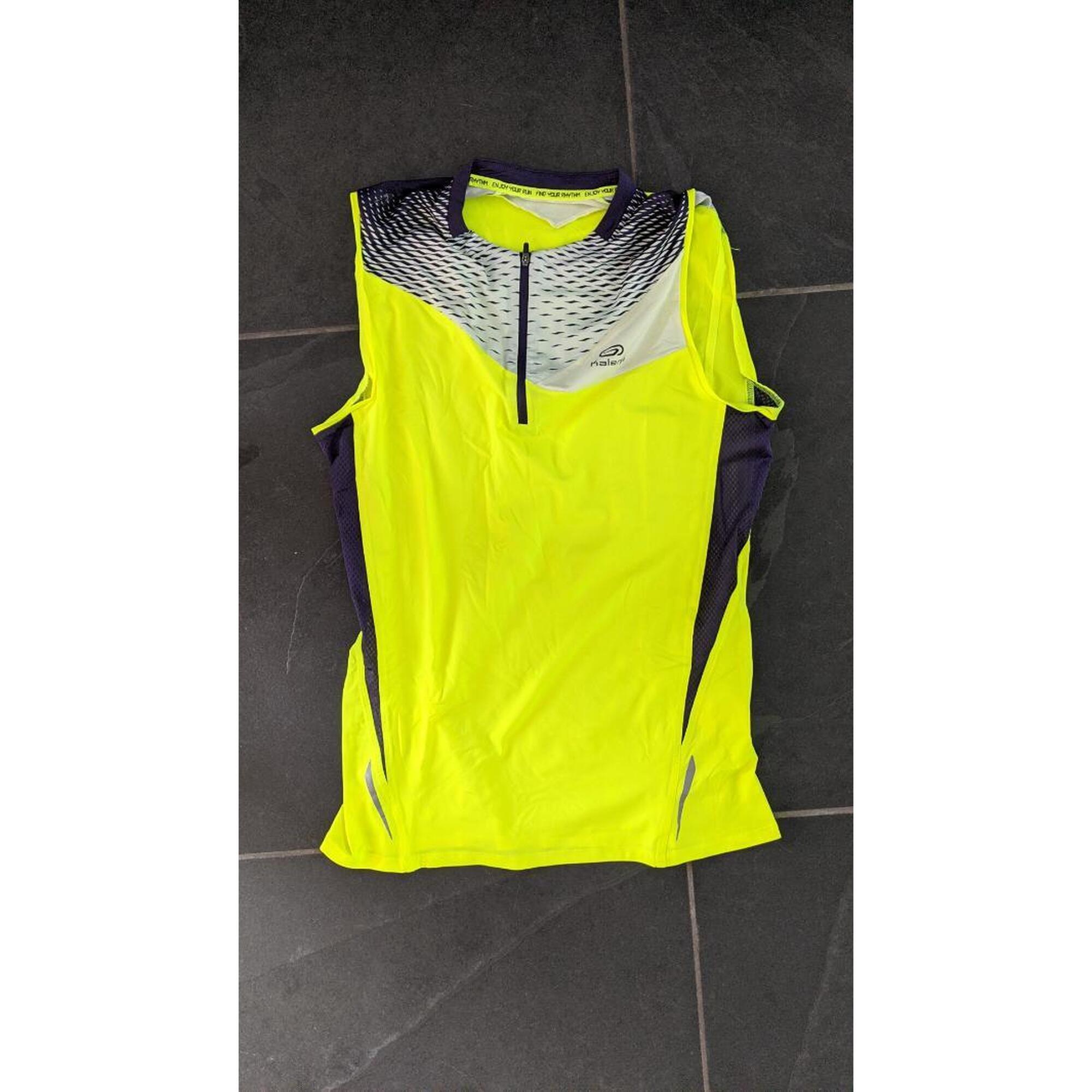 C2C - Kalenji Trail running t-shirt mouwloos geel