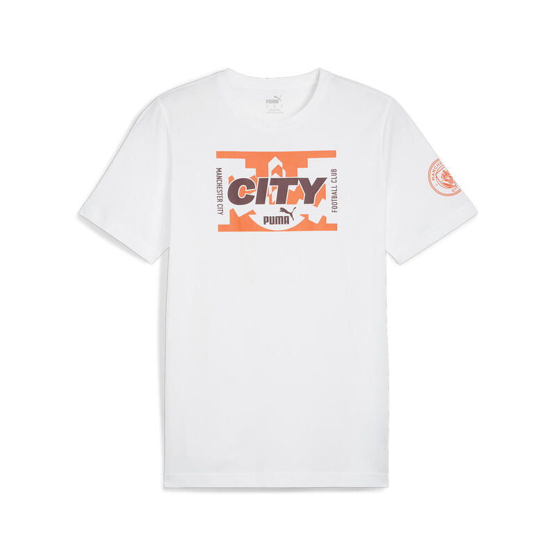 Manchester City Ftblicons T-shirt PUMA White Cayenne Pepper Orange