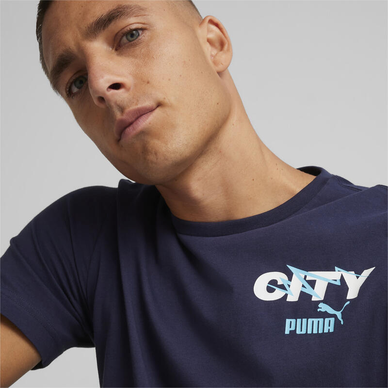 Camiseta Manchester City Ftblicons PUMA Navy White Blue