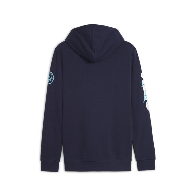 Pulóver Puma Mcfc Ftblicons Hoody, Kék, Férfiak