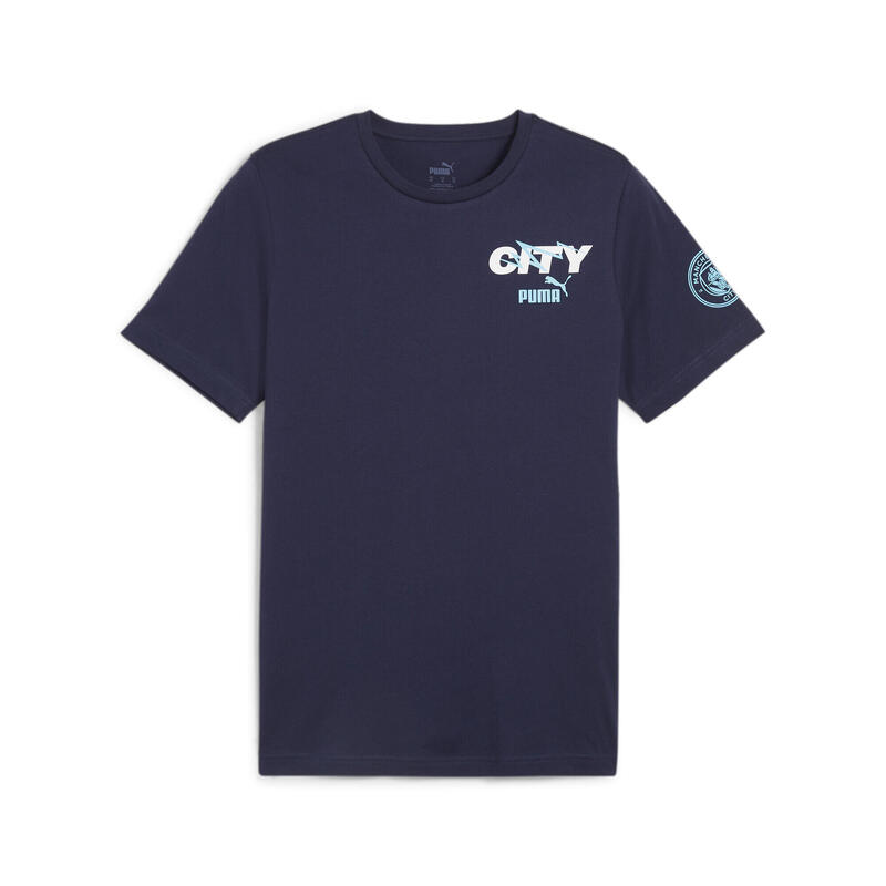 Manchester City Ftblicons T-shirt PUMA Navy White Blue
