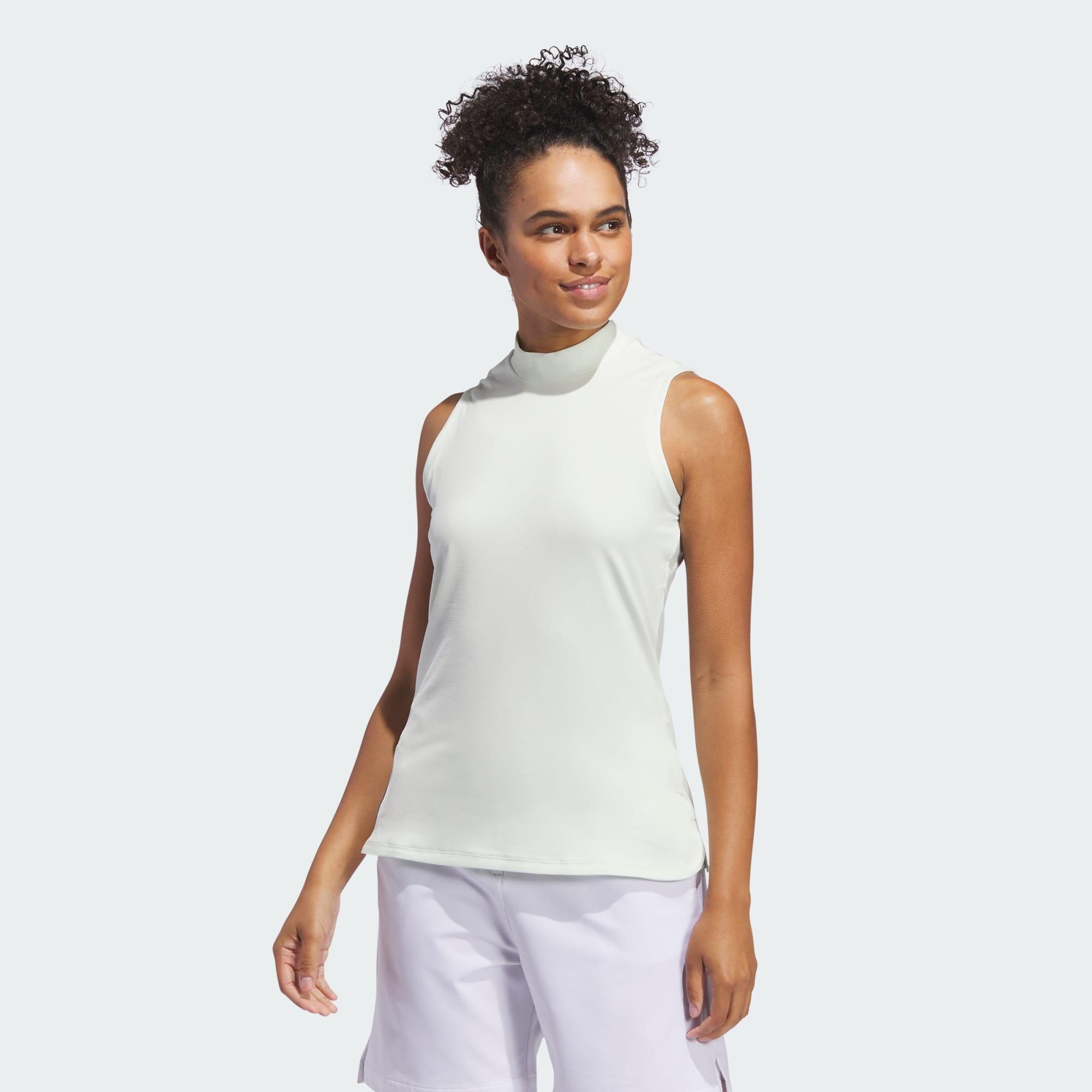 ADIDAS Women's Ultimate365 Sleeveless Mock Neck Polo Shirt