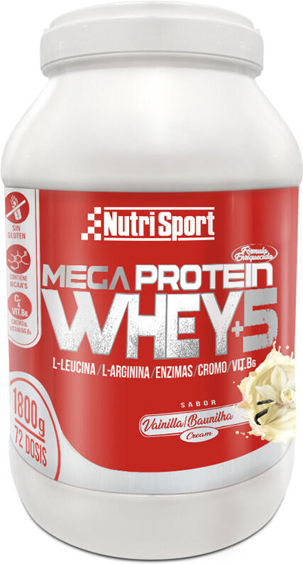 Mega protein whey+5 - 1800g Chocolat de Nutrisport 4/5
