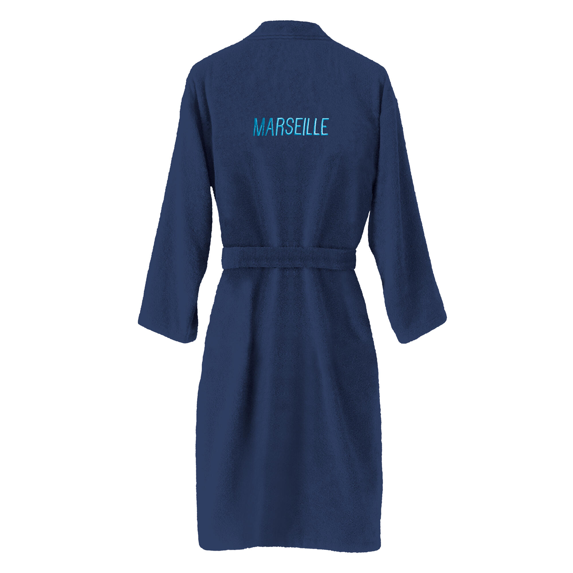 Peignoir de bain adulte 100% coton football Marseille - Ruban 6/7