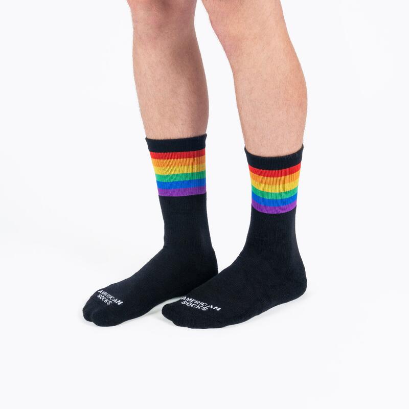 Șosete americane Calze Rainbow Pride negre