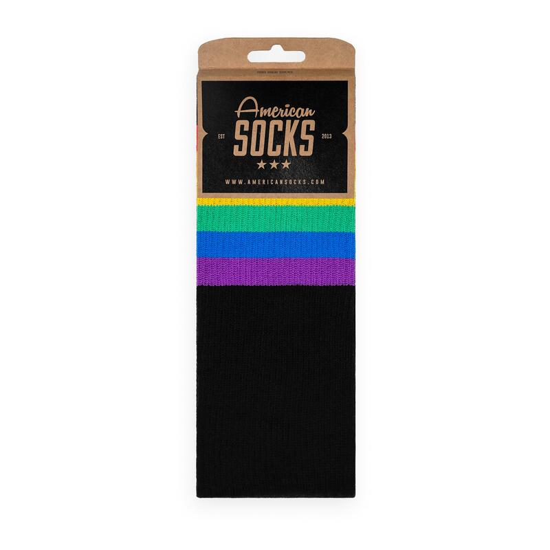 Șosete americane Calze Rainbow Pride negre