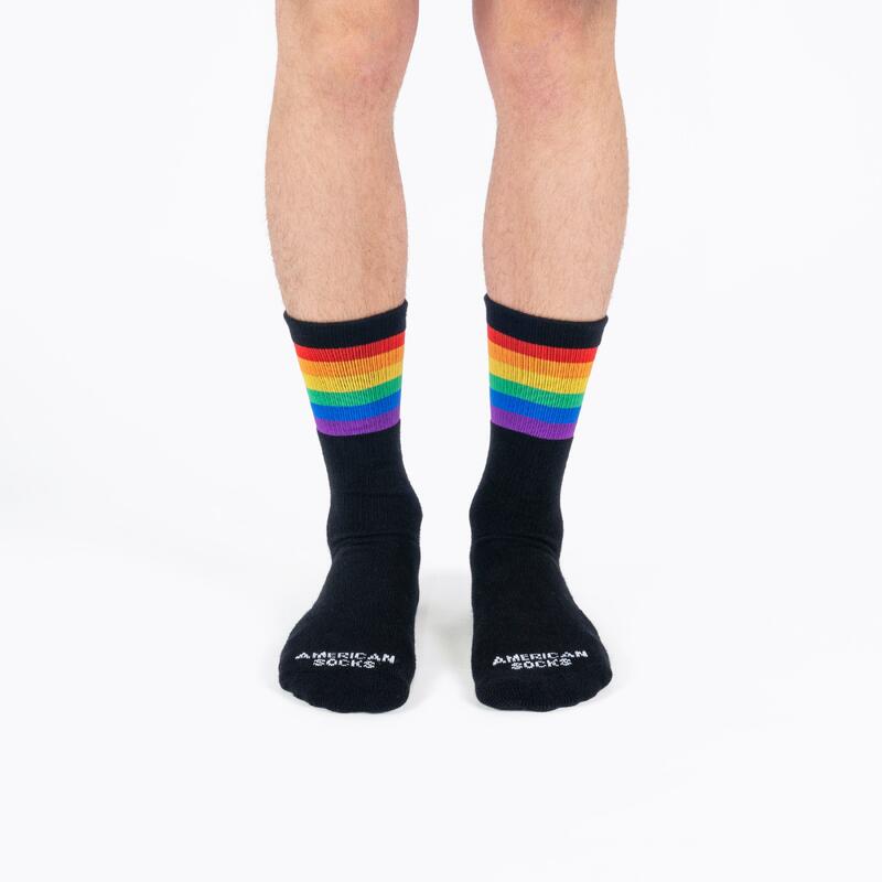 Șosete americane Calze Rainbow Pride negre