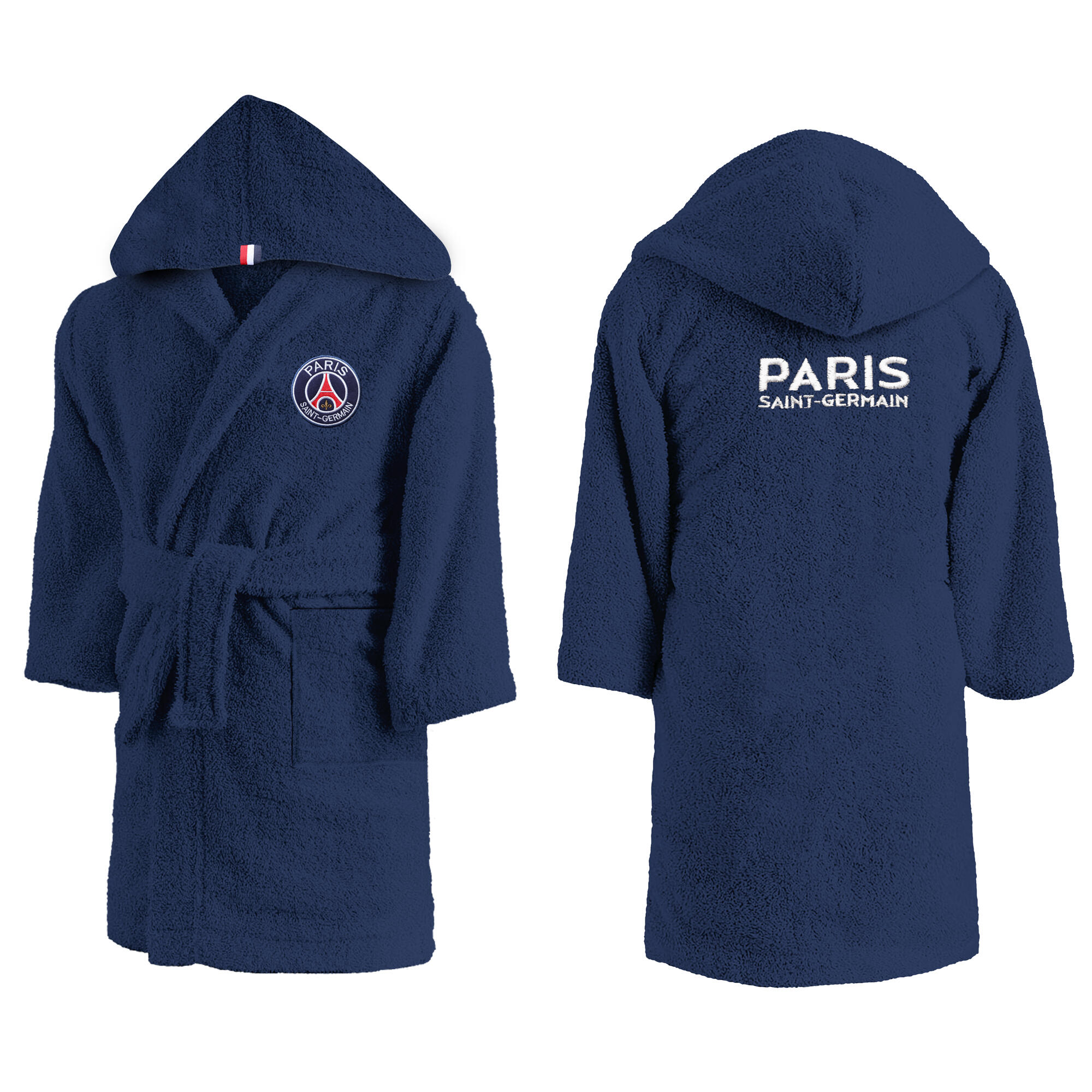 Peignoir de bain enfant 100% coton football Paris - Ruban 7/7