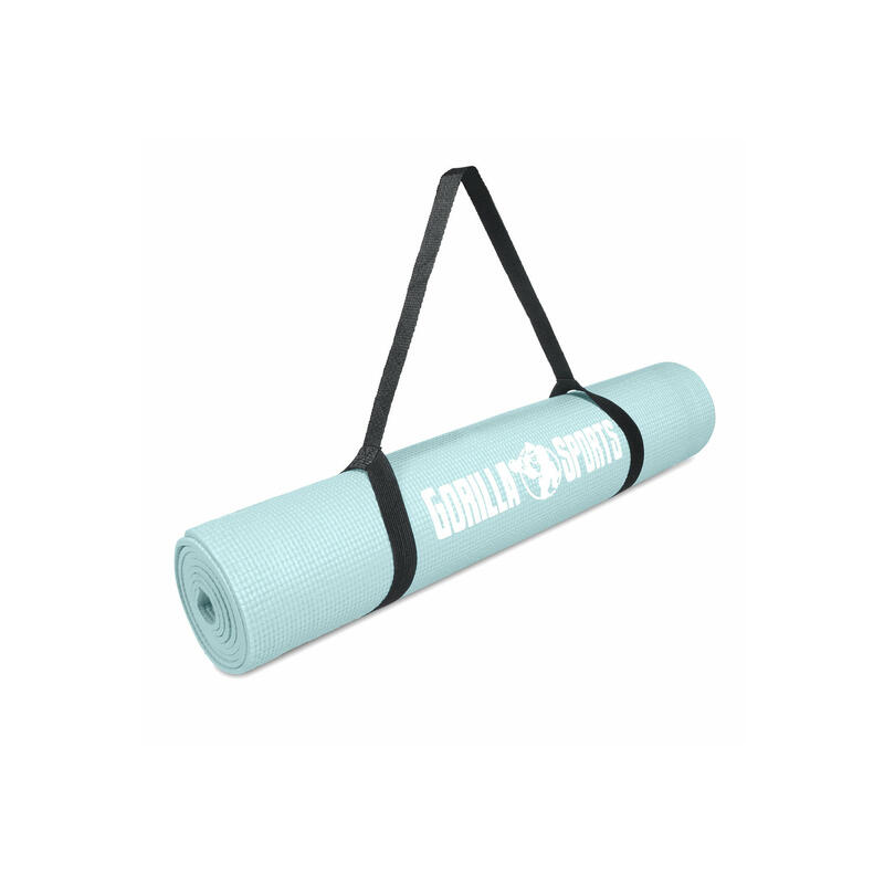 Esterilla Yoga Pilates Gorilla Sports Azul Hielo 180x60x0,5cm