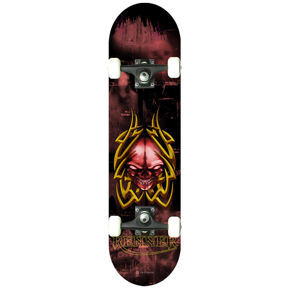 RENNER RENNER PRO 360 SERIES COMPLETE SKATEBOARDS 7.75” – TRIBAL SKULL – AGE 5+