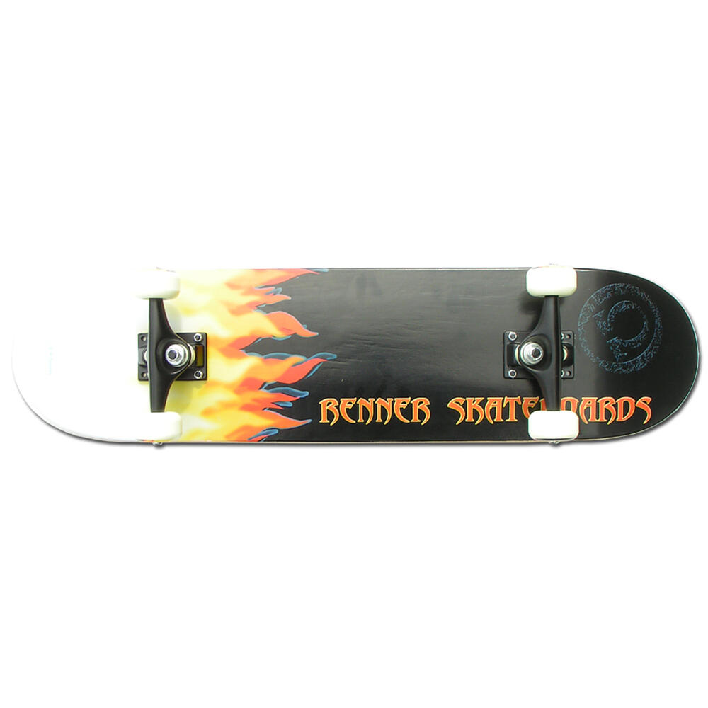 RENNER PRO 180 SERIES COMPLETE SKATEBOARDS 7.75” – FLAMES – AGE 5+ 3/5