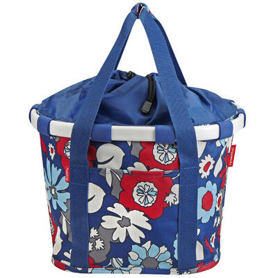 Fietsmand vooraan "bike basket" . indigo bloemist