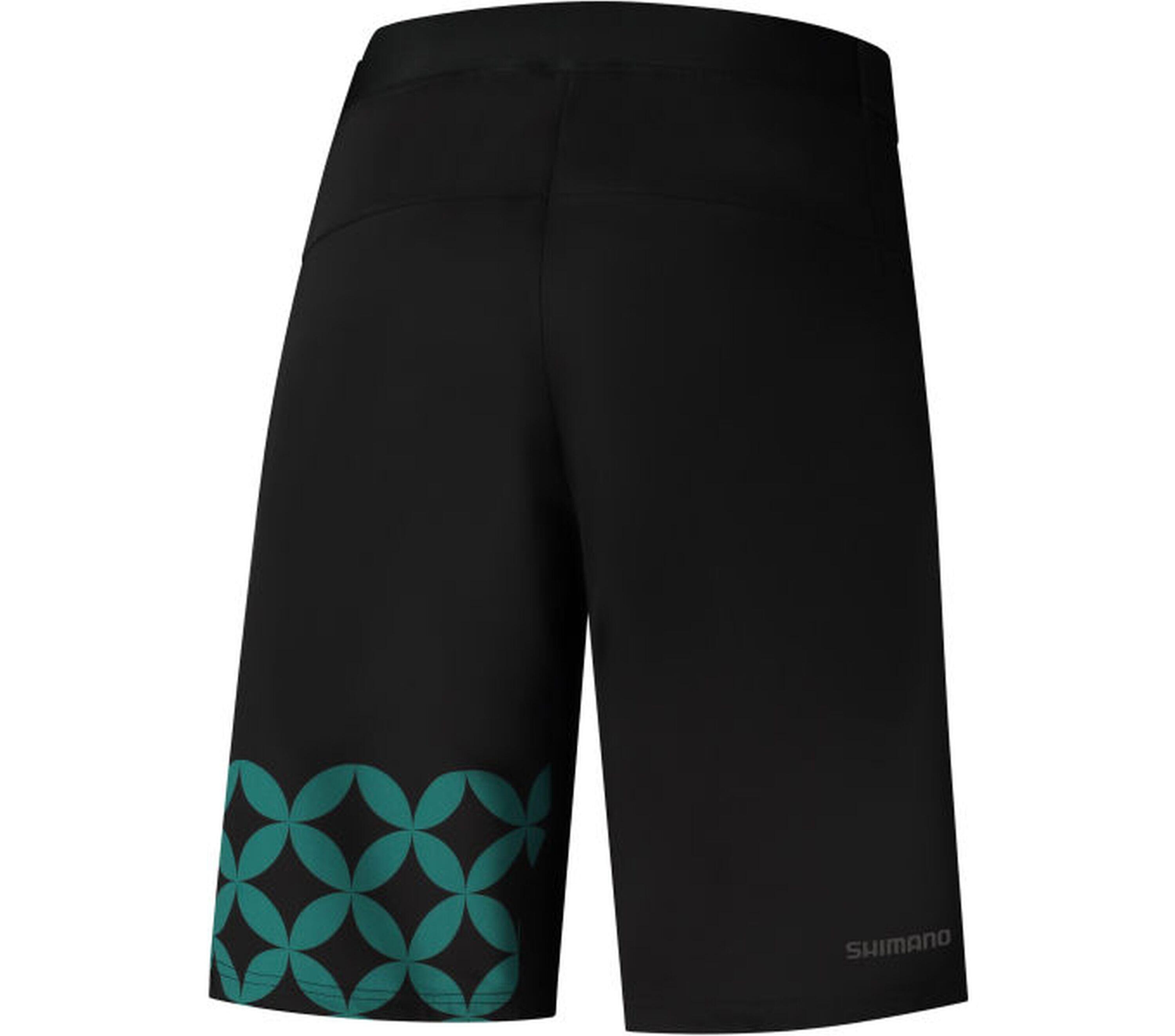 SHIMANO Short imprimé 'SAYAMA', noir/vert 2/2