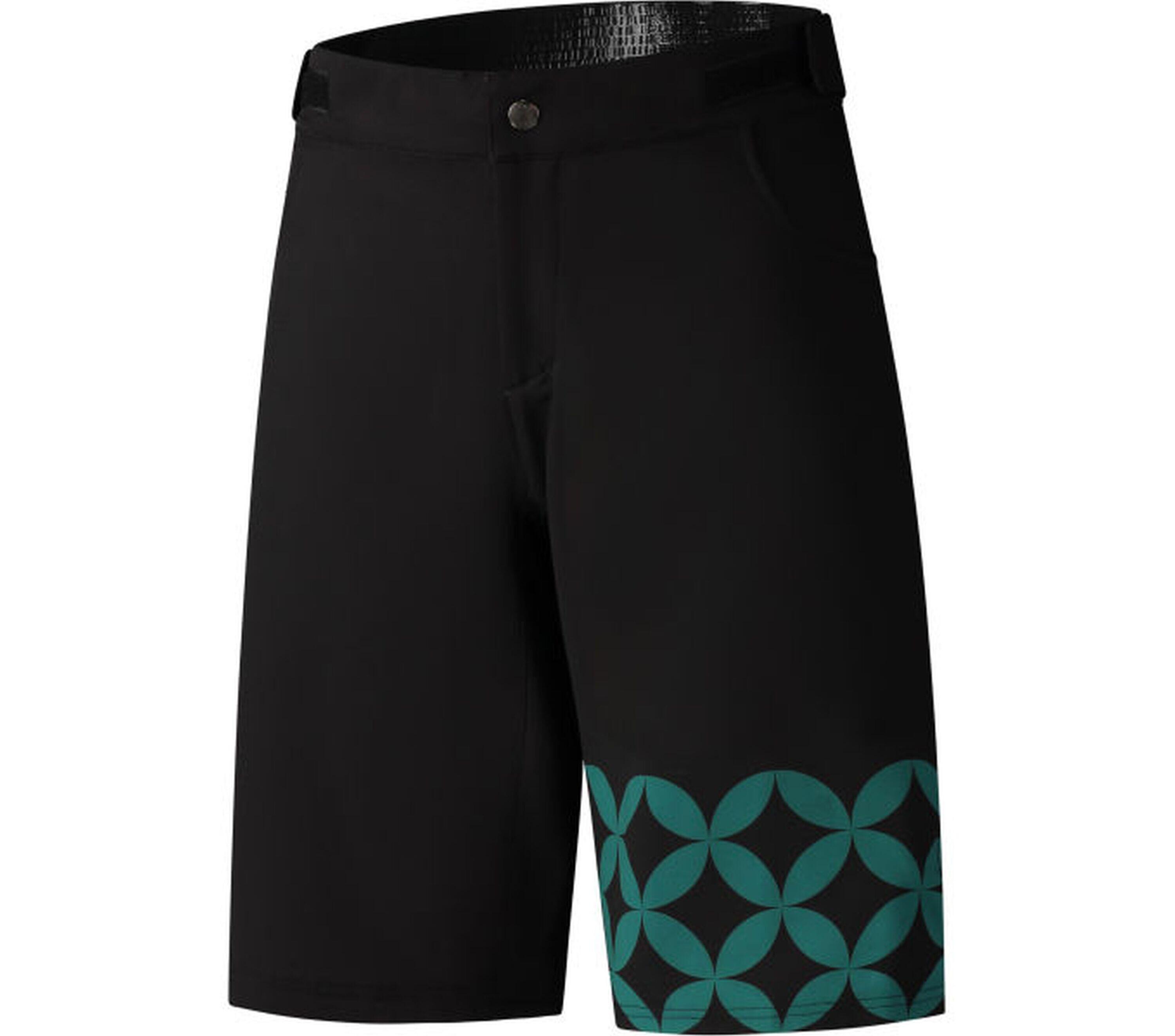 SHIMANO SHIMANO Pantaloncini da donna stampati SAYAMA, nero/verde