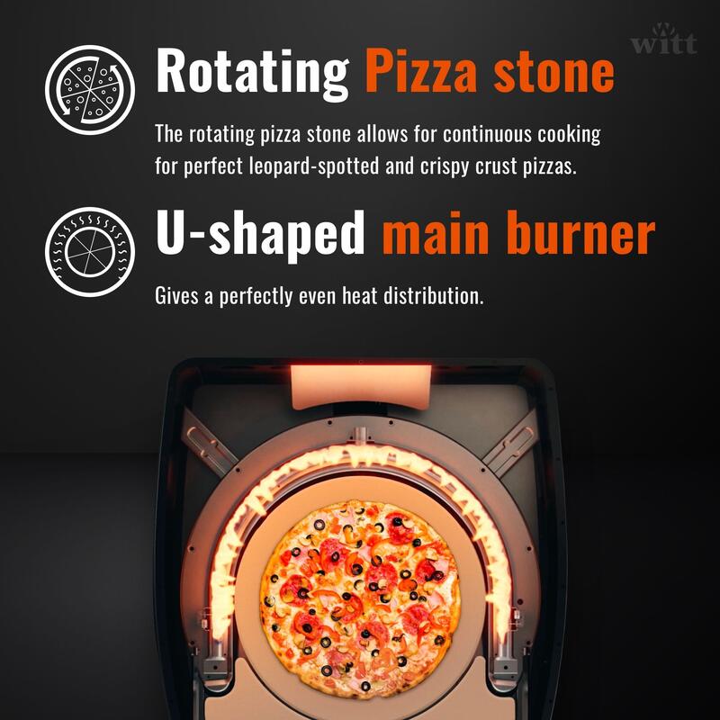 Four à pizza WITT ETNA modèle Rotante - Graphite FR